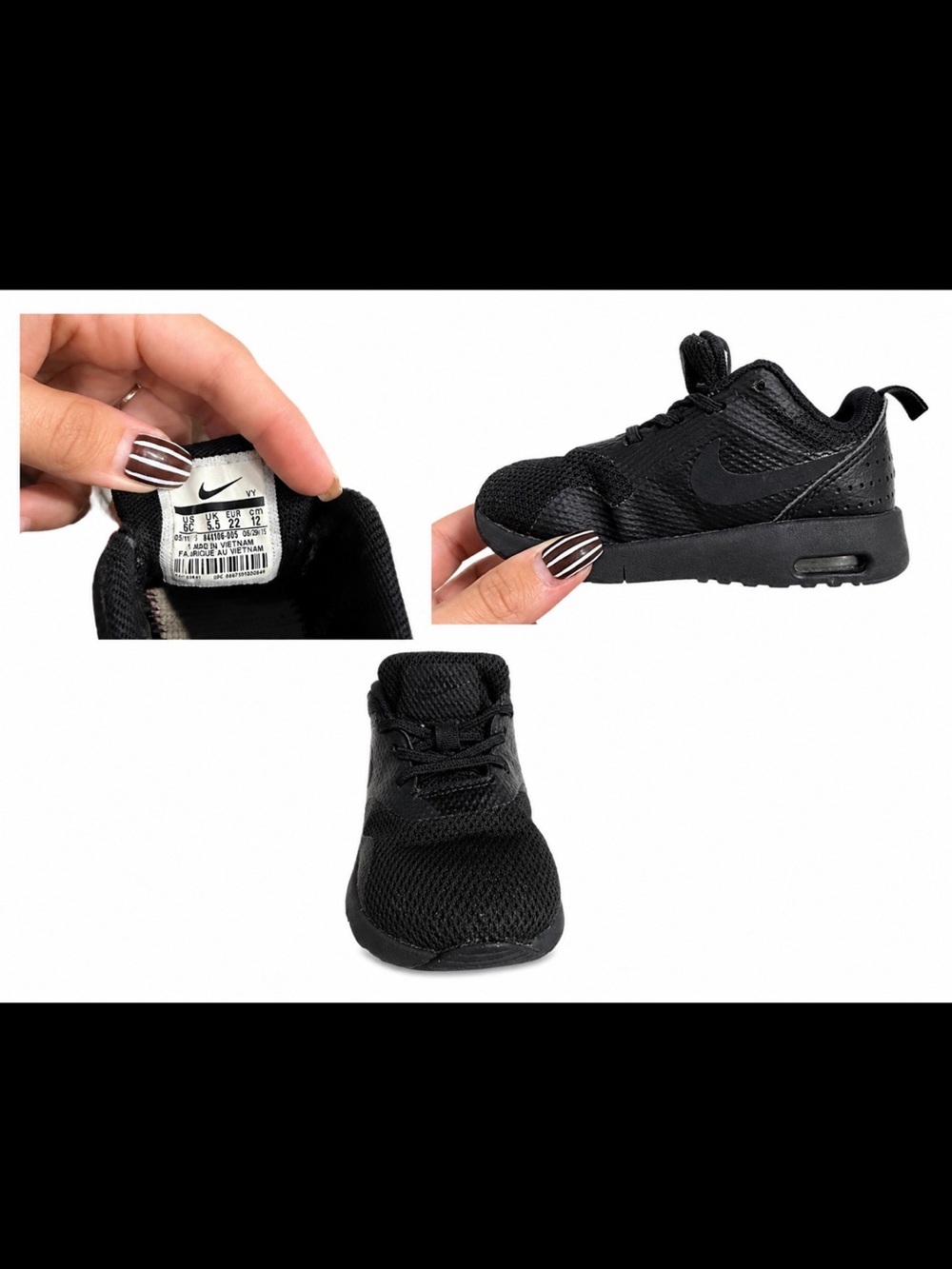 Nike Kids Black Mesh Lightweight Sneaker